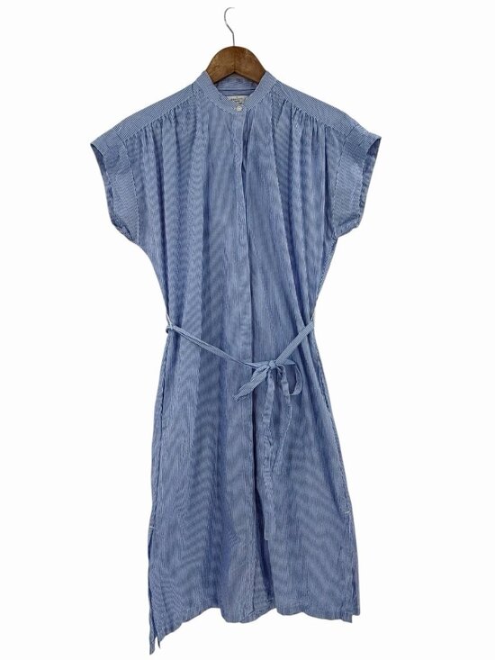 Trovata Birds of Paradis Dresses & Skirts - TROVATA BIRDS OF PARADIS Women's Blue White Stripe Cap Sleeve Astrid Shirt Dress